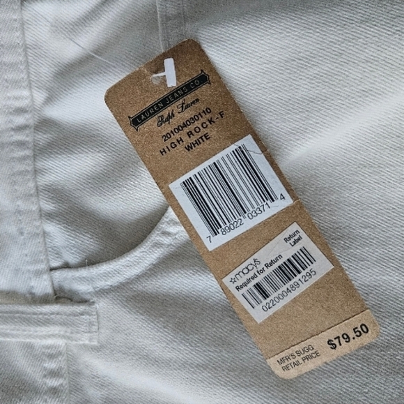 NWT Ralph Lauren Cream A-Line Skirt Denim - Picture 8 of 8